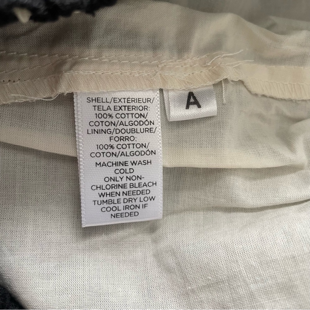 LOFT Black and Cream Elastic Waist Skirt Size Medium - Picture 7 of 7